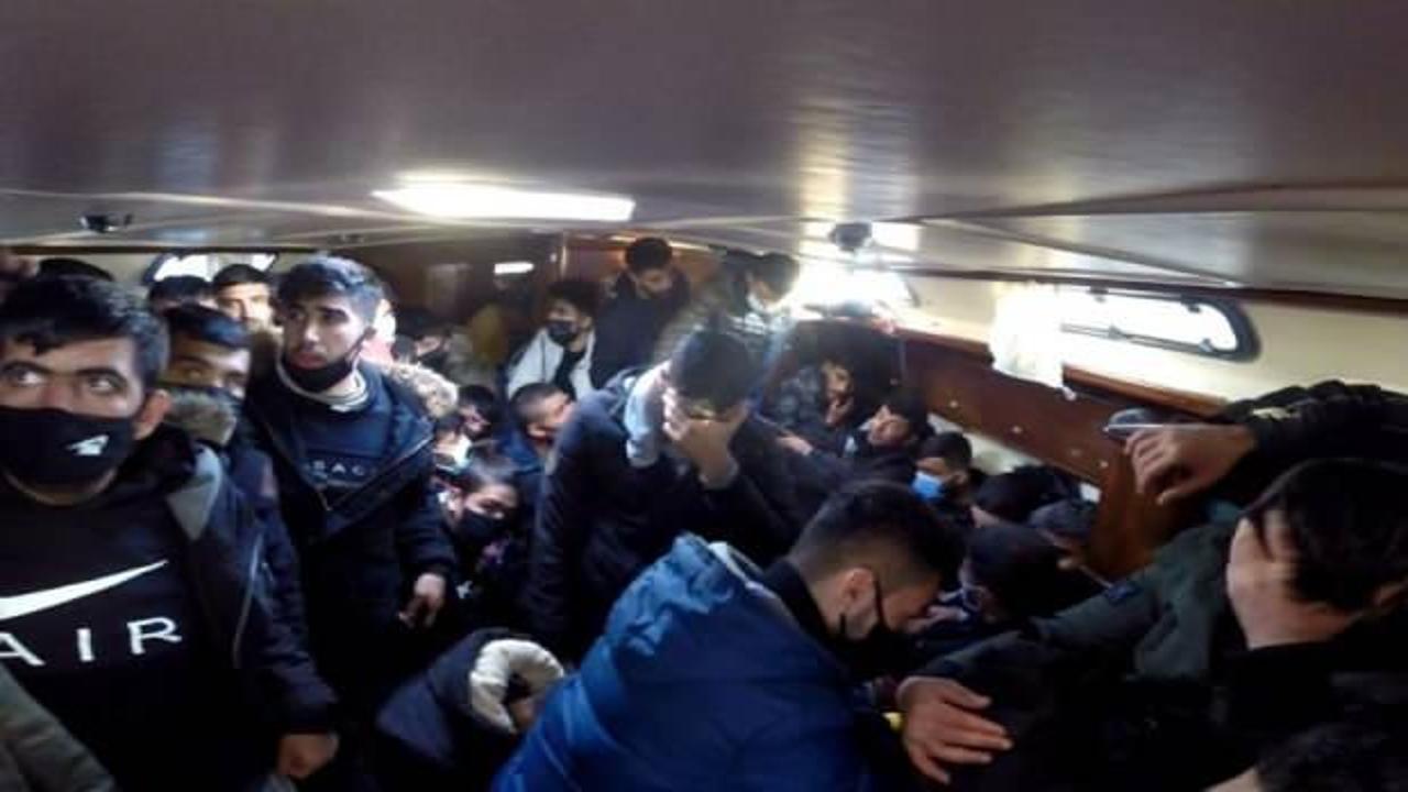İzmir’de 117 düzensiz göçmen kurtarıldı