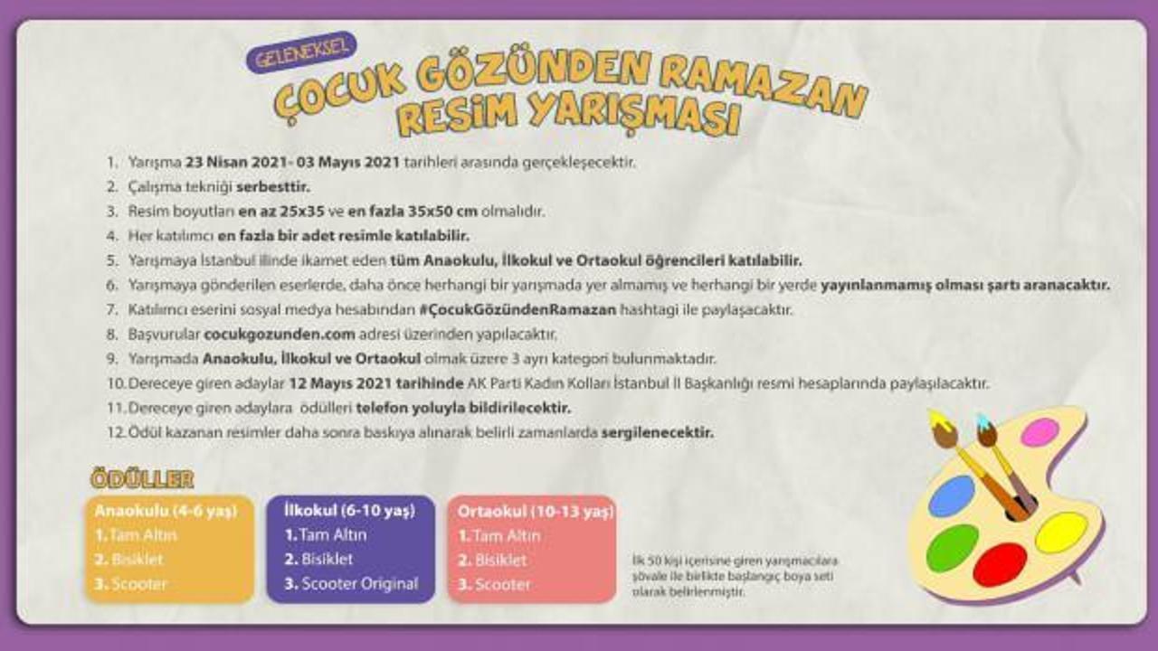 Ak Parti İstanbul'dan 'Çocuk gözünden Ramazan' yarışması 