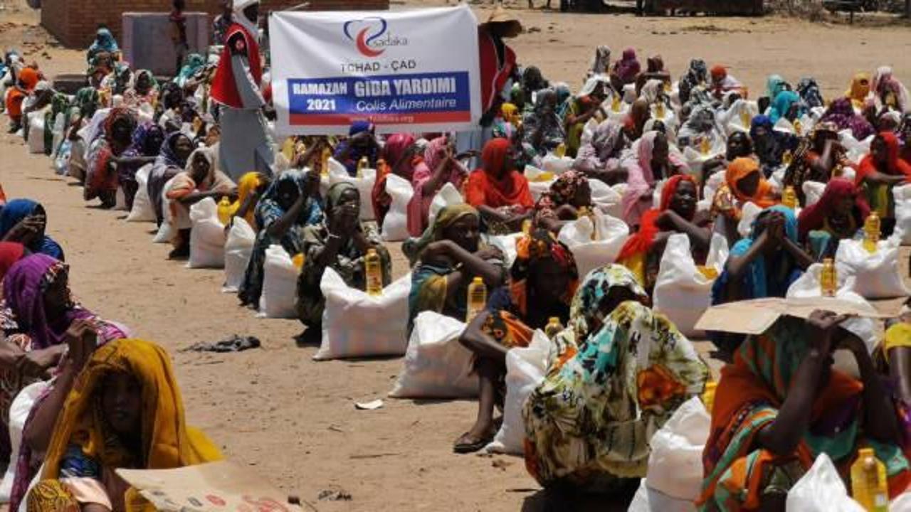 Türk derneği Çad'da 250 aileye gıda paketi dağıttı