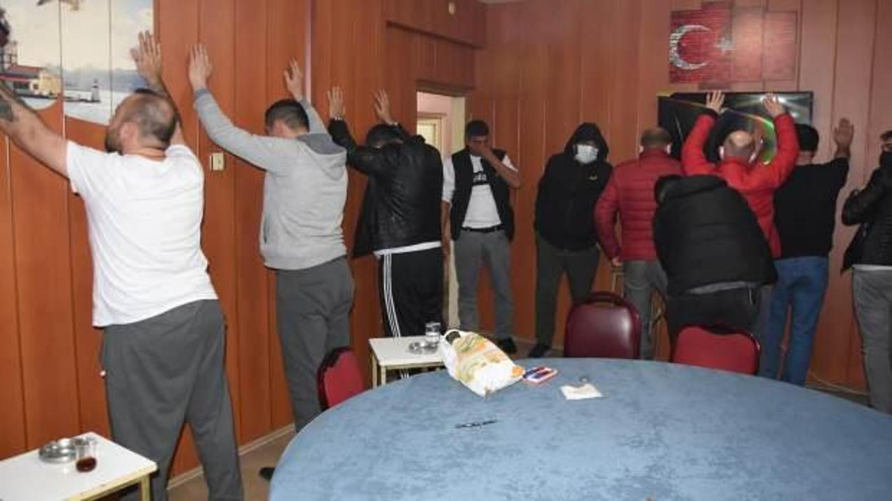 Polisten kumar baskını: 13 kişiye 41 bin lira ceza