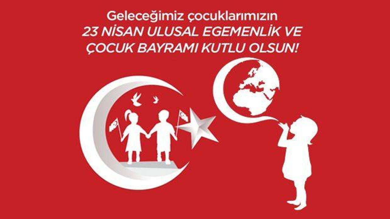 Türk Bayraklı 23 Nisan mesajları! Atatürk resimli en güzel 23 Nisan kutlama sözleri!