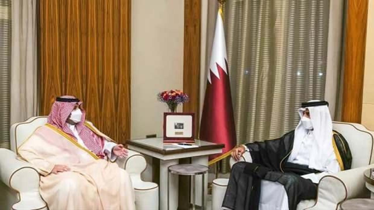 Katar Emiri Temim ile Suudi Arabistan Devlet Bakanı görüştü