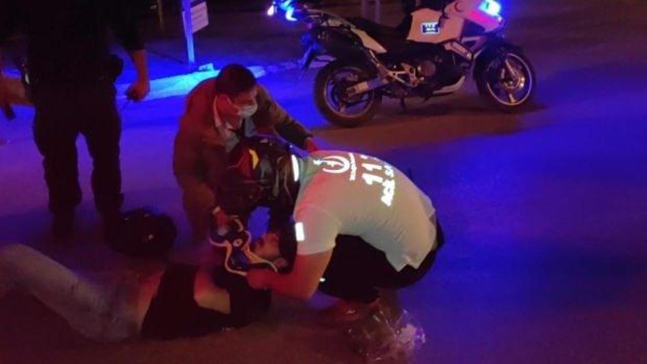 Polis otosuyla kurye çarpıştı: 1 yaralı