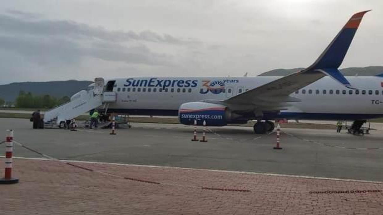 Zonguldak Havaalanı'nın ilk yolcu uçağı Almanya'ya uçtu