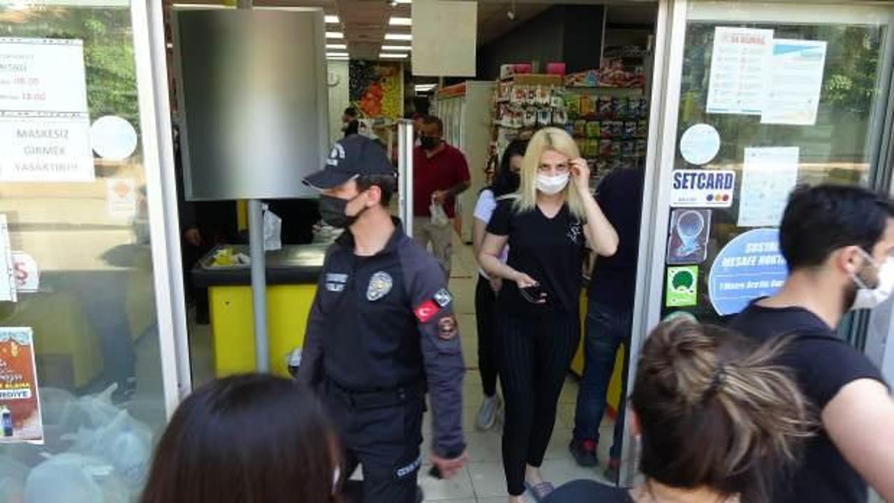 Edirne'de çocuklarıyla markete gidenlere ceza!