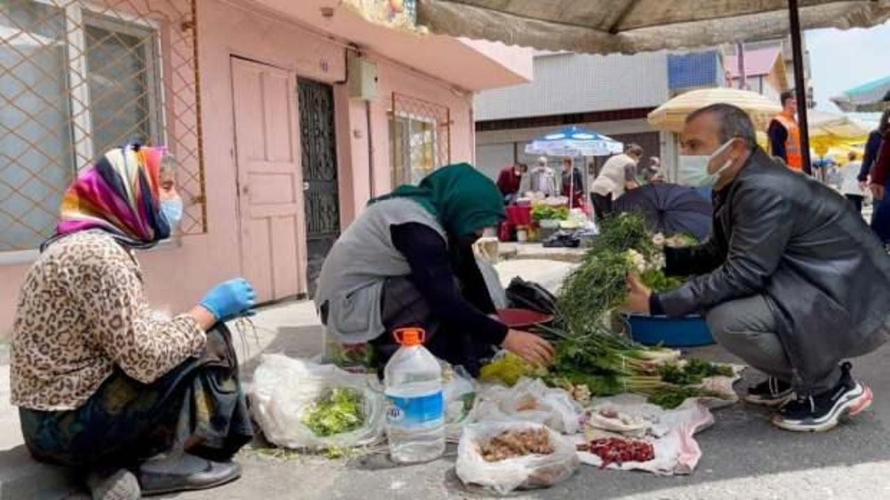 Ordu Valisi Sonel'den pazarda tezgah kuran kadın üreticilere destek