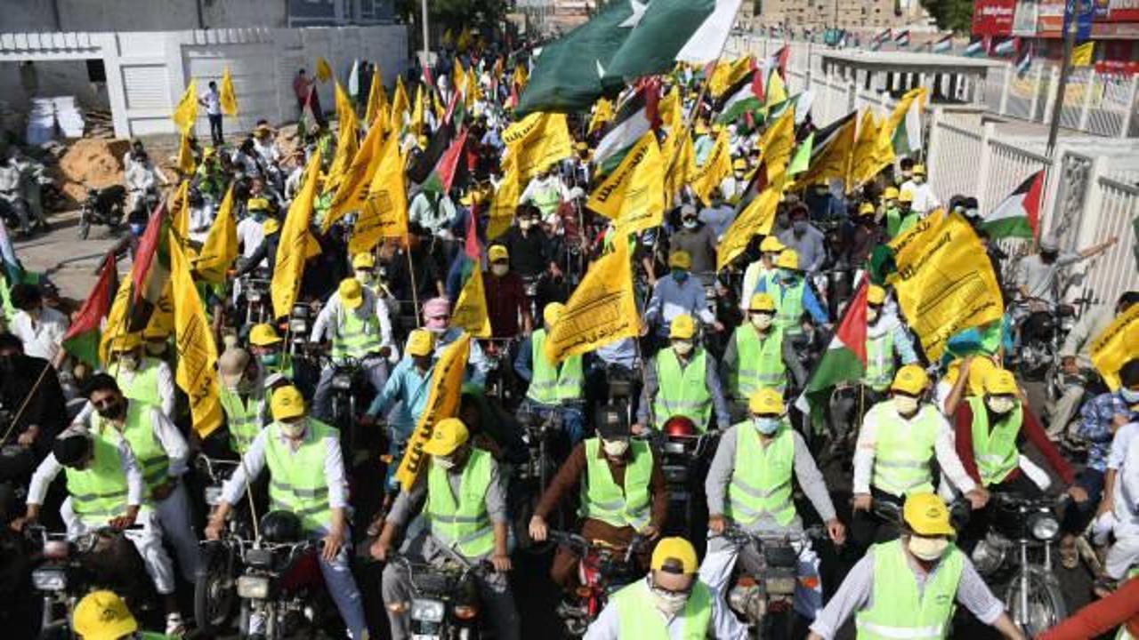 Pakistan'da yüzlerce kişi Kudüs’e destek gösterisi düzenledi