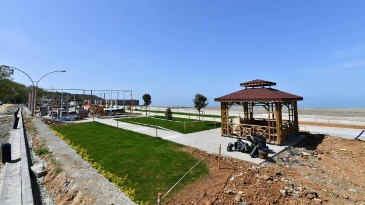Trabzon'da bulunan Yalıncak plajı deniz sezonuna yetiştirilecek!