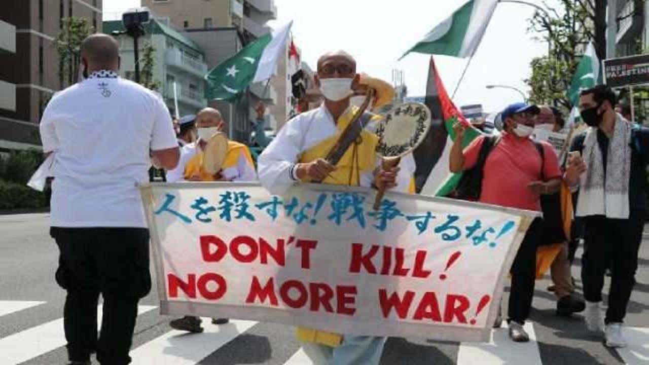 Japonya'da İsrail’in eylemleri protesto edildi