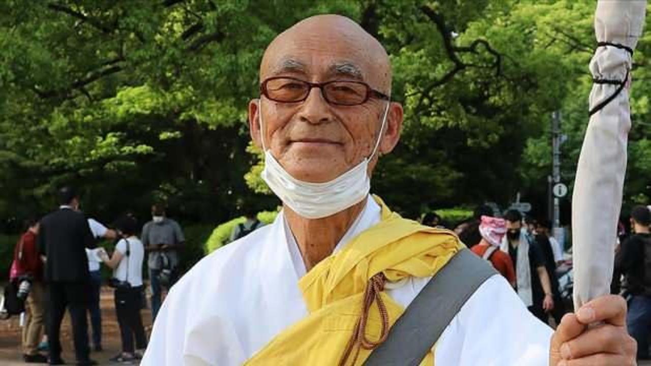 Japonya'daki Budist rahipten İsrail'in saldırdığı Filistin'e destek