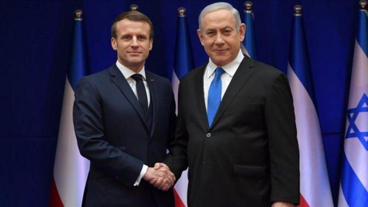 Macron, İsrail'i kınamadan başsağlığı diledi