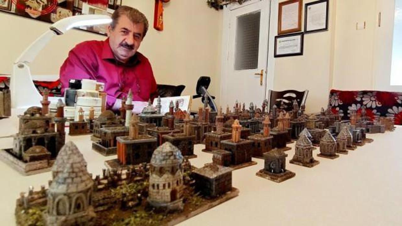 Erzurum'da maket sanatçısı şehrin 40 adet maketini yaptı