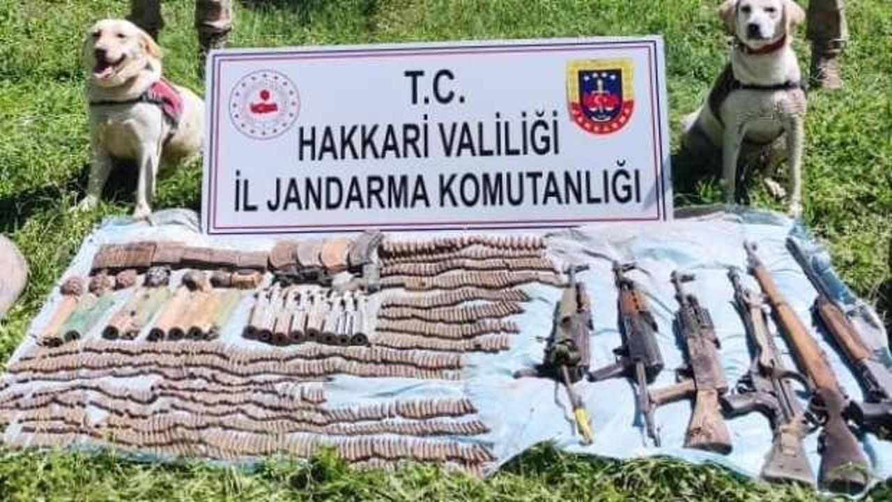 Şemdinli'de PKK’ya ait çok sayıda silah ve mühimmat ele geçirildi