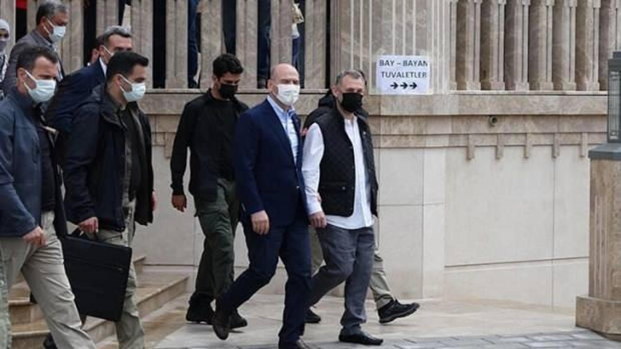 Bakan Soylu'dan Taksim Camii'ne ziyaret