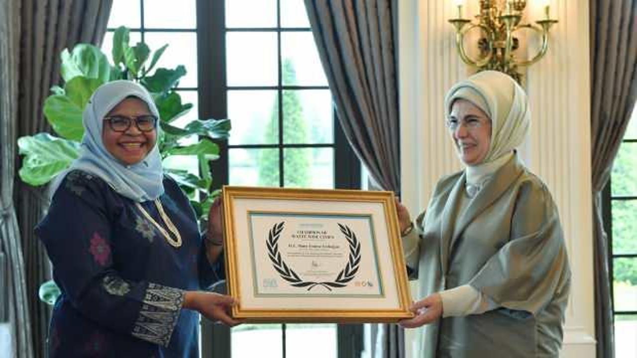 Emine Erdoğan, UN-Habitat tarafından ödüle layık görüldü