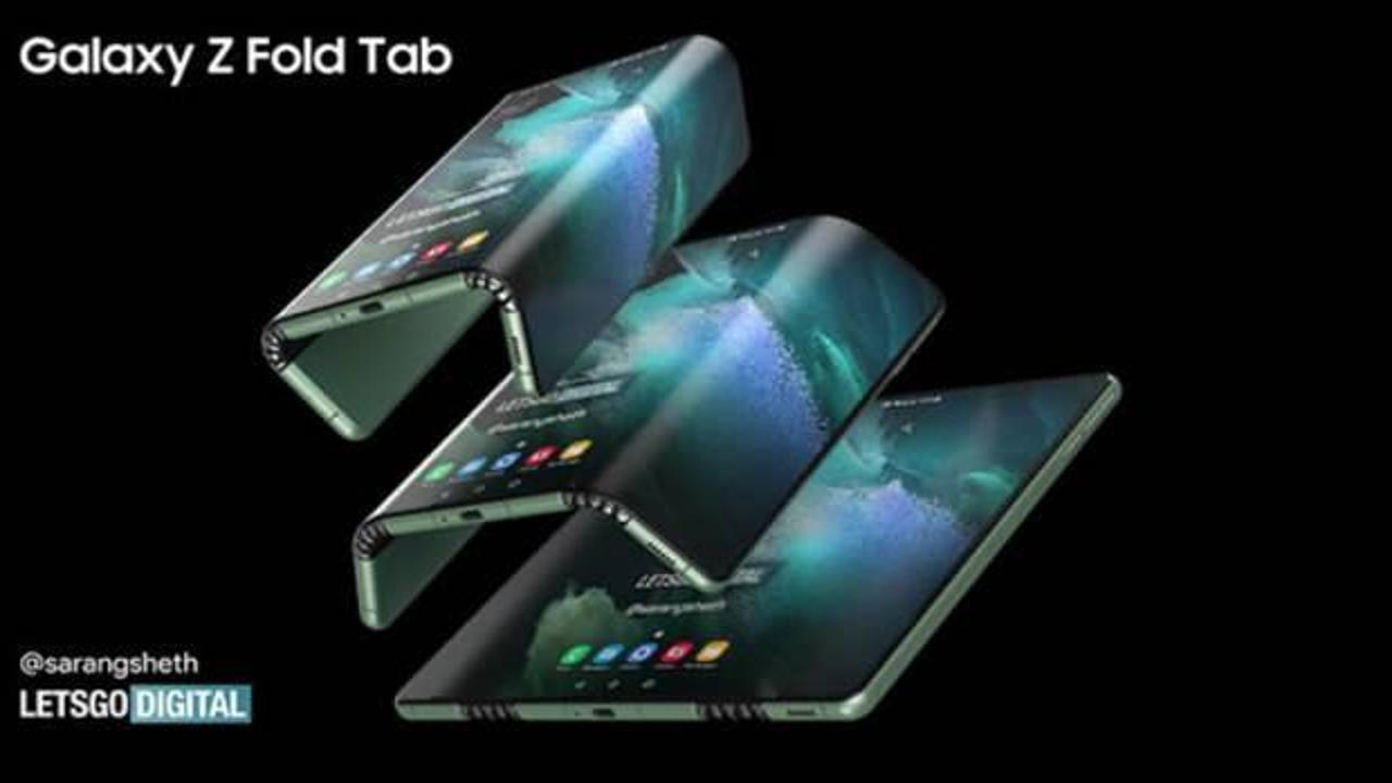 Katlanabilir ekranlı tablet Samsung Galaxy Z Fold Tab sızdırıldı