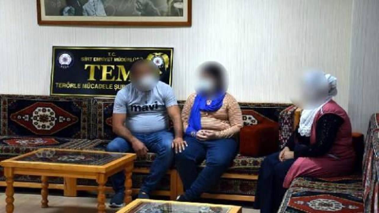 Siirt'te teslim olan PKK'lı, ailesine kavuştu