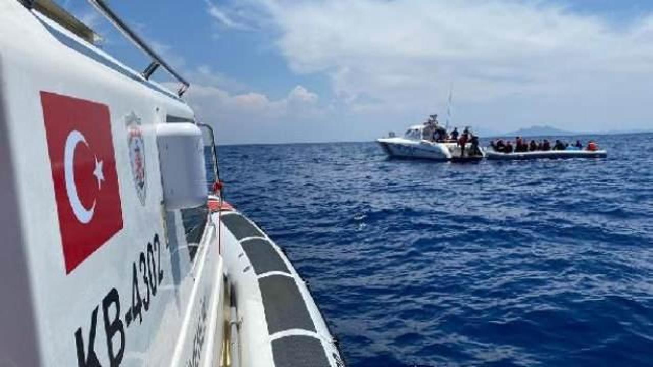 Datça ve Fethiye'de 107 kaçak göçmen kurtarıldı