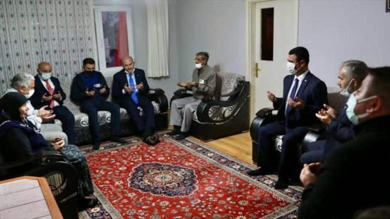 İçişleri Bakanı Soylu'dan şehit jandarma Keleş'in ailesine taziye ziyareti