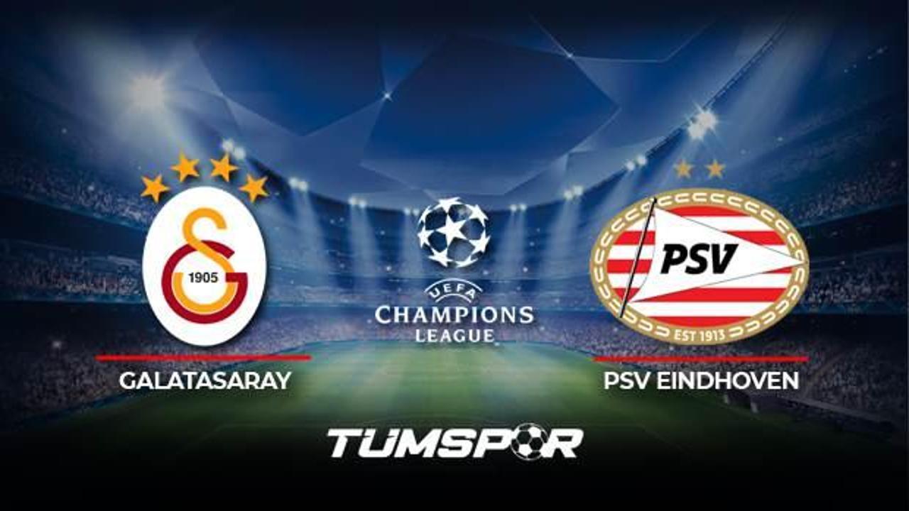 Galatasaray PSV Eindhoven maçı ne zaman saat kaçta? Şampiyonlar Ligi Galatasaray PSV hangi kanalda?