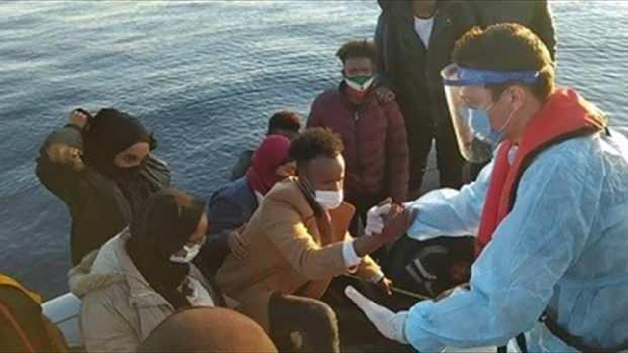 Yunan'ın Türk kara sularına ittiği 70 sığınmacı kurtarıldı