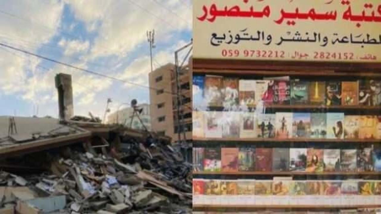 İsrail saldırılarında dükkanı yıkılan kitapçıya 200 bin dolar bağış