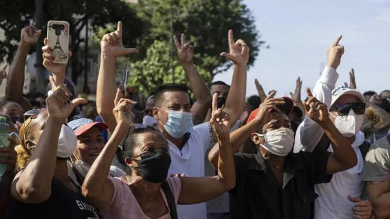 ABD'den Küba'daki hükümet karşıtı göstericilere destek