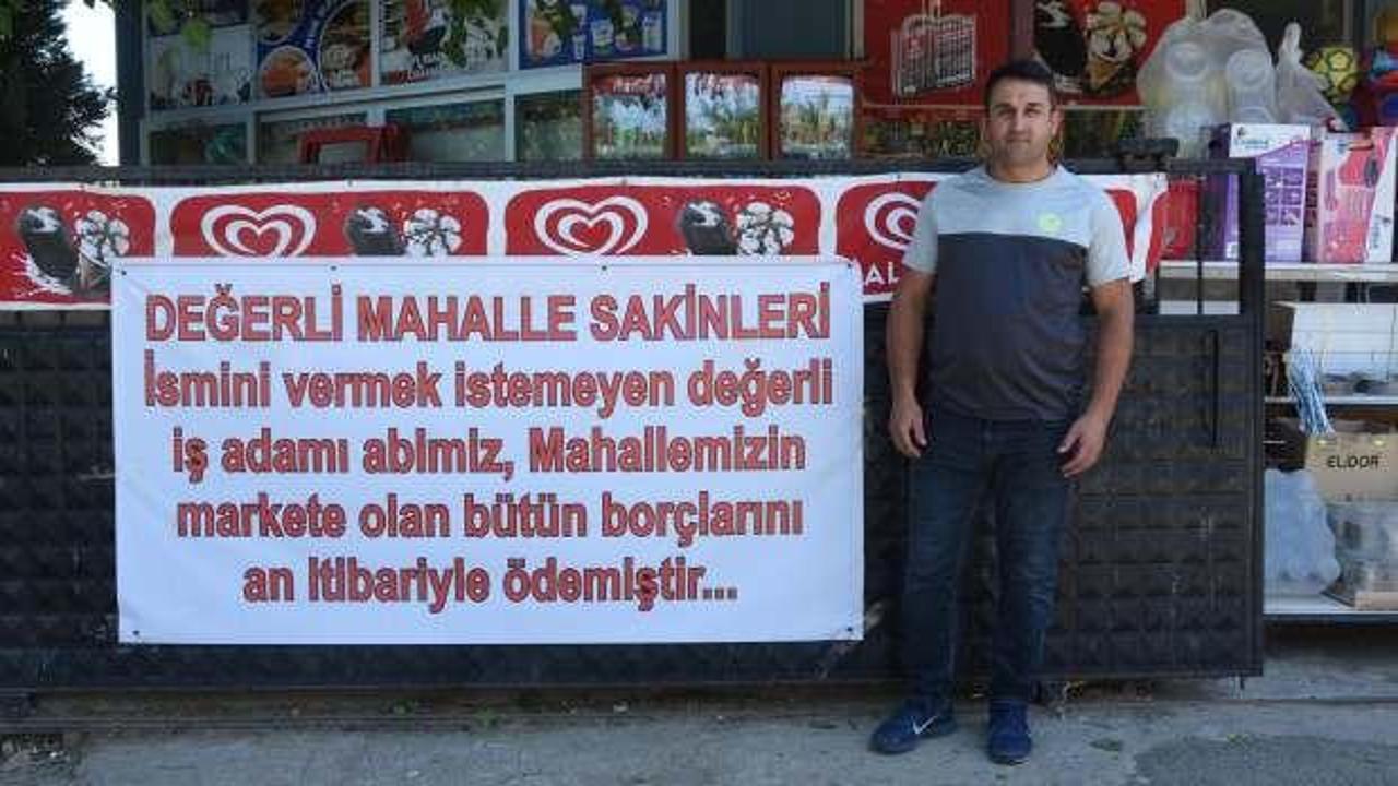 Aydın'da bir hayırsever 70 kişinin 35 bin liralık veresiye borcunu ödedi!