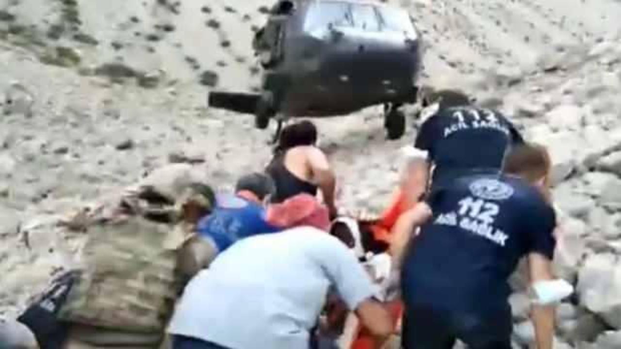 Ayı saldırması sonucu yaralanan turist askeri helikopterle hastaneye kaldırıldı