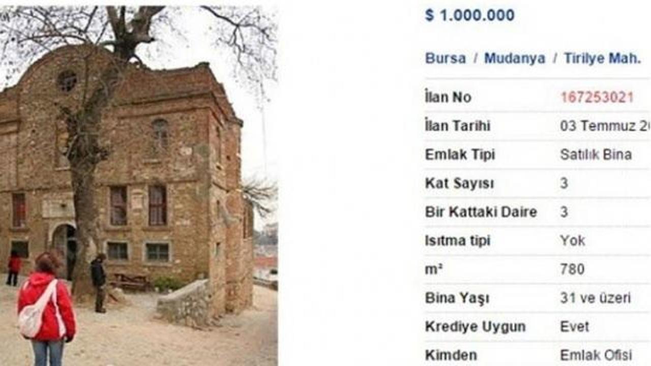 Bursa&rsquo;da sahibinden satılık 600 yıllık kilise!   