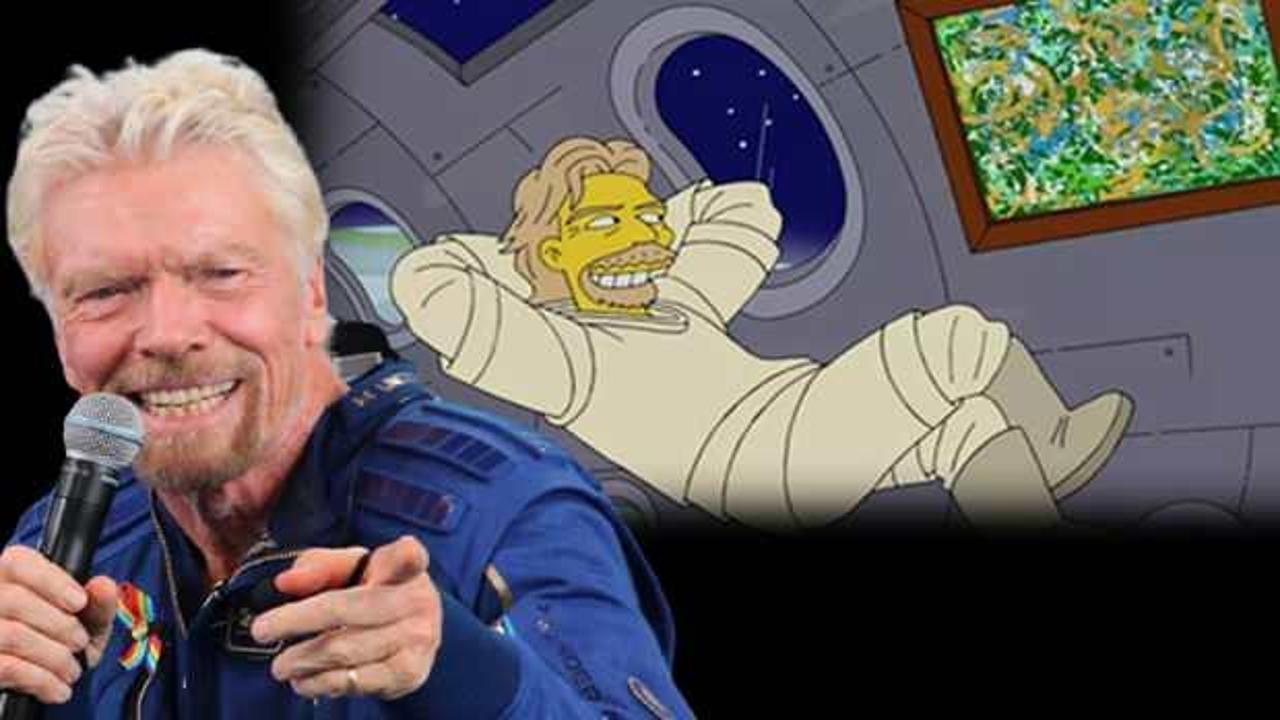 Simpsonlar, Richard Branson'un uzay seyahatini de bildi
