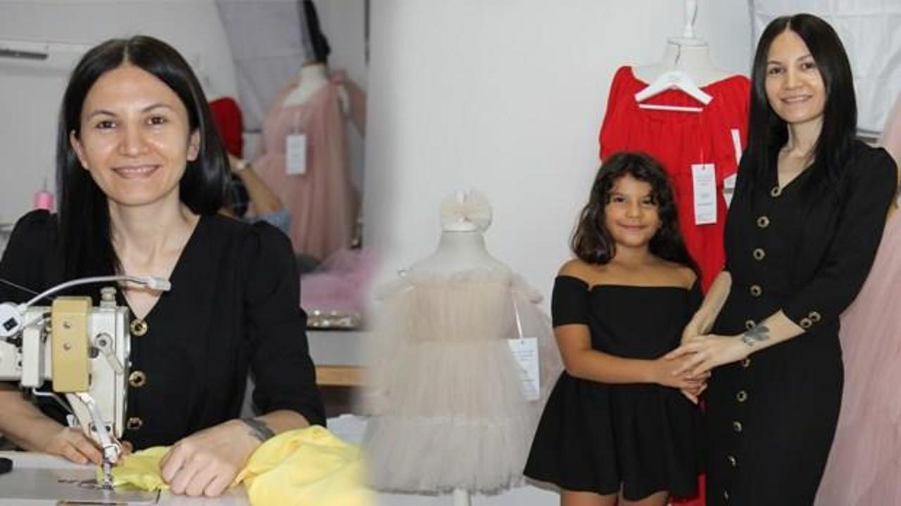 8 yıl önce kızı için diktiği elbise hayatını değiştirdi! Birçok ülkeye ihracat yapıyor