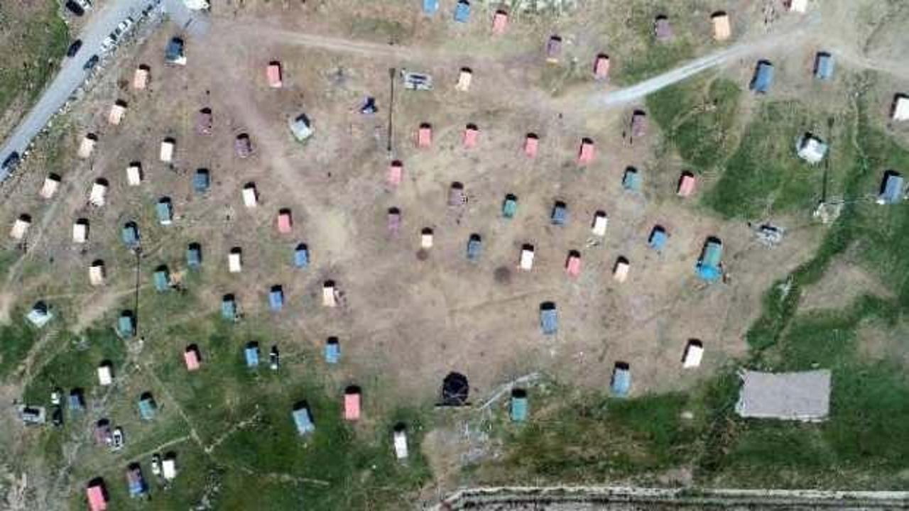 Erciyes'teki çadır kampta yoğunluk