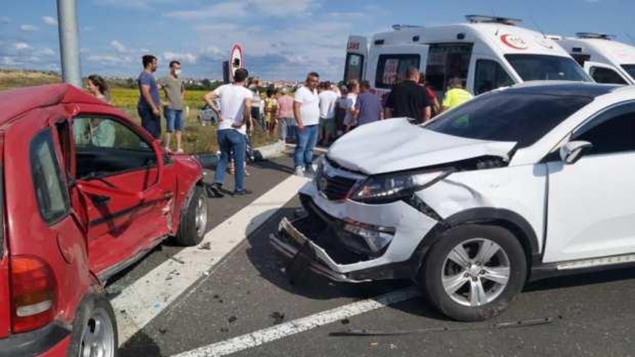 Tekirdağ'da trafik kazası: 1'i ağır 5 yaralı