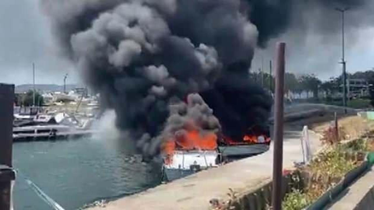 Maltepe Sahili'nde 5 tekne yandı!