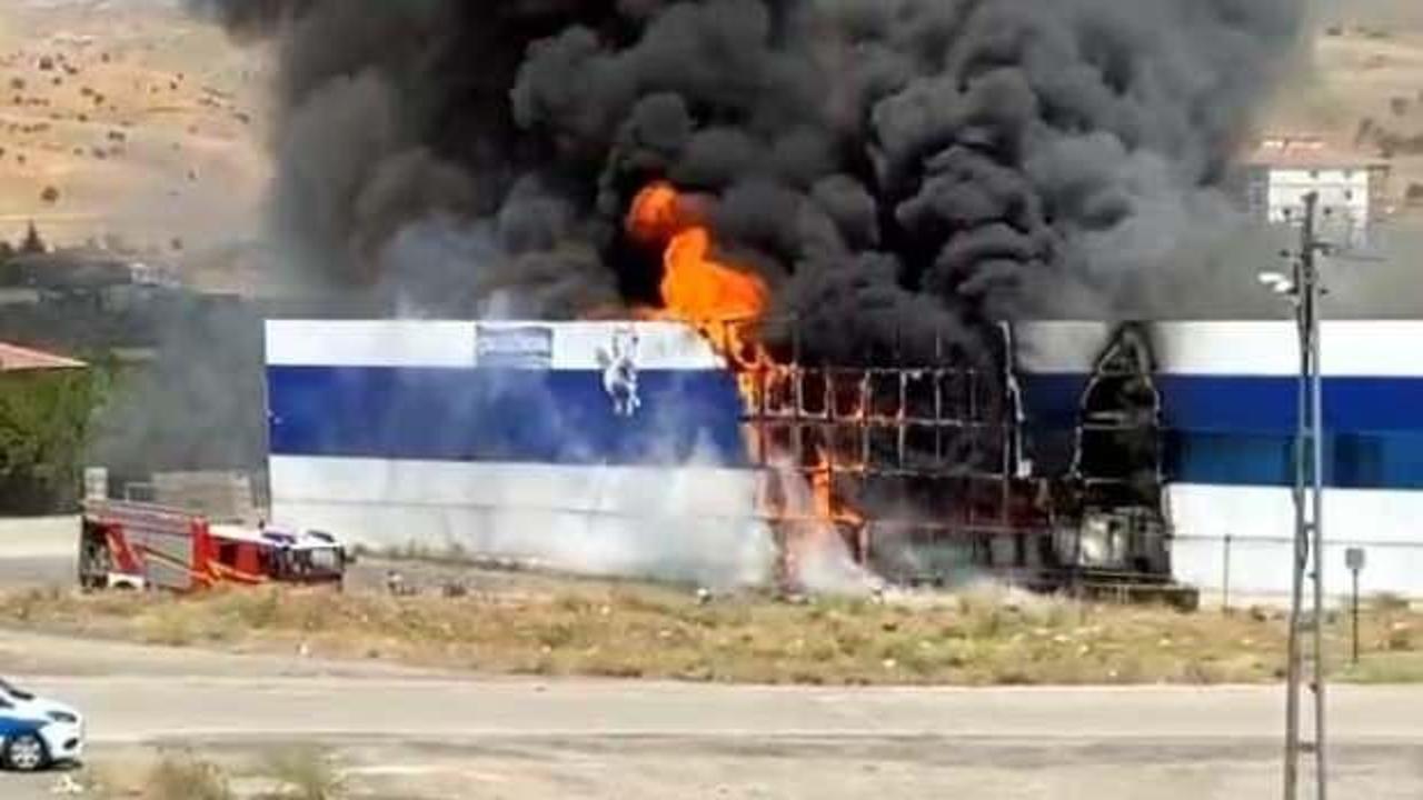 Ankara'da ayran fabrikasında yangın