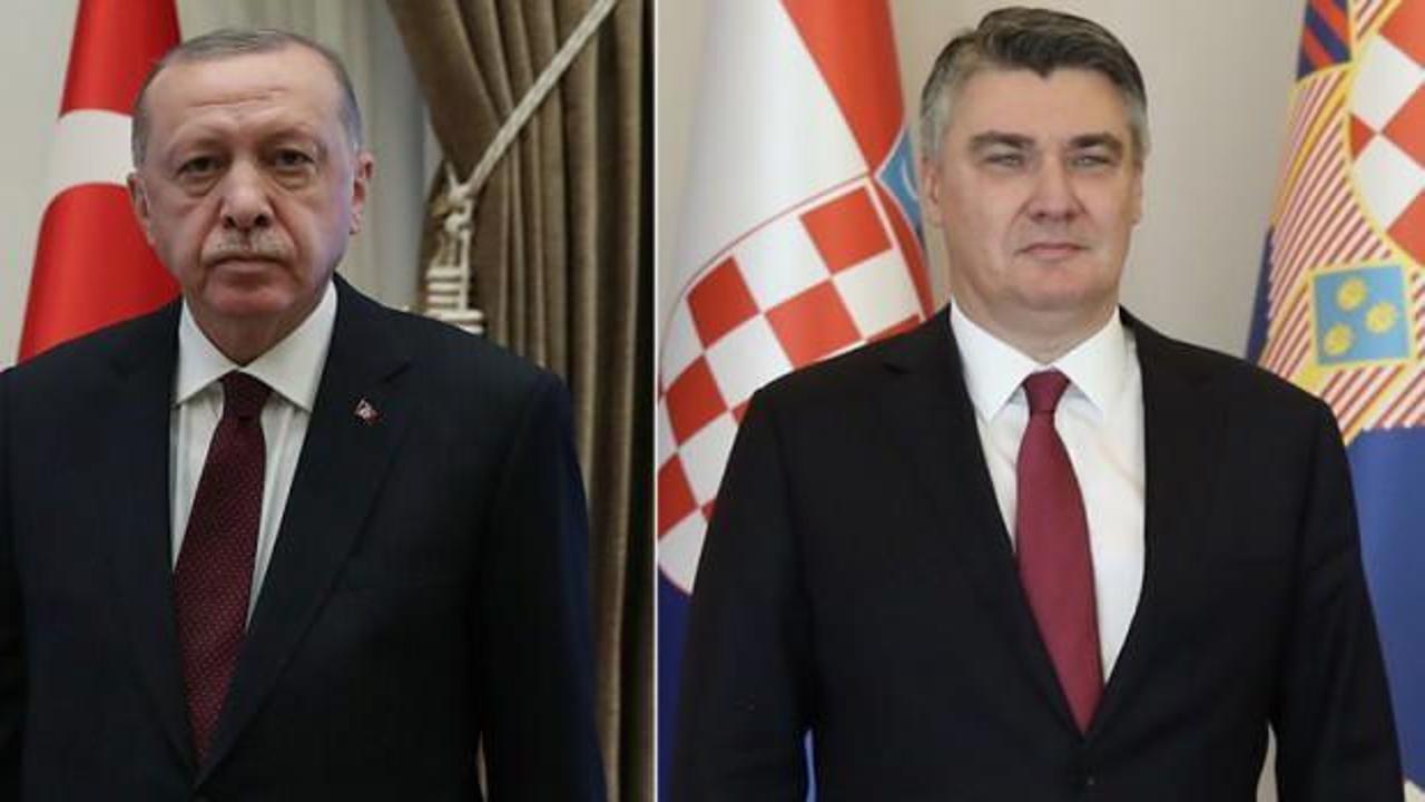 Başkan Erdoğan'dan Hırvatistan Cumhurbaşkanına teşekkür
