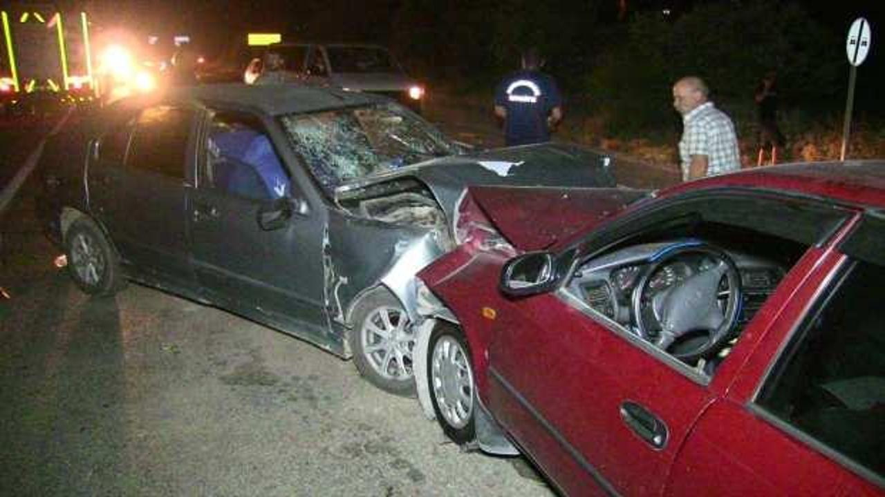 Kahramanmaraş'ta iki otomobil çarpıştı: 6 yaralı
