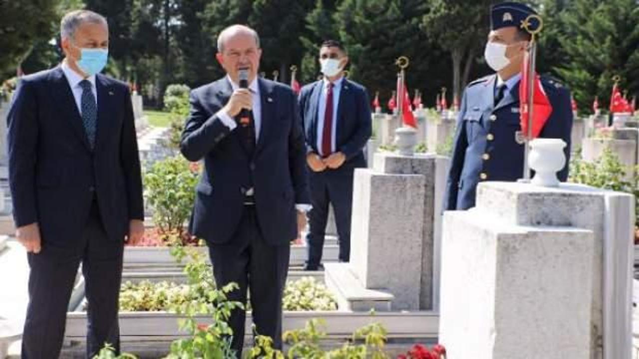 KKTC Cumhurbaşkanı Tatar’dan Kıbrıs Şehidi Cengiz Topel’in kabrine ziyaret