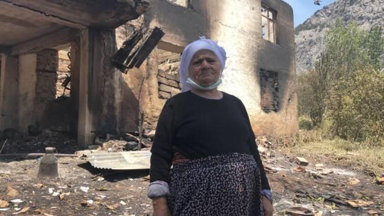 Isparta'da orman yangınında 64 yıllık evi kül oldu