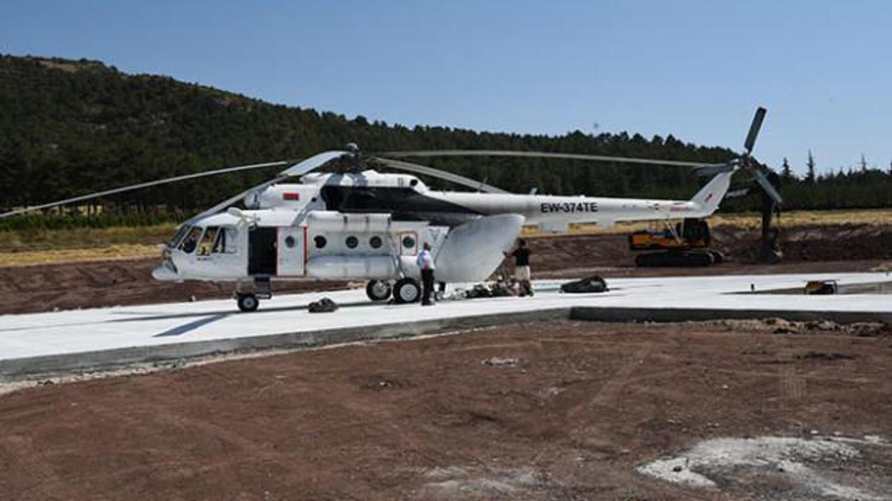 Yangınlar için kiralanan helikopter Eskişehir’de
