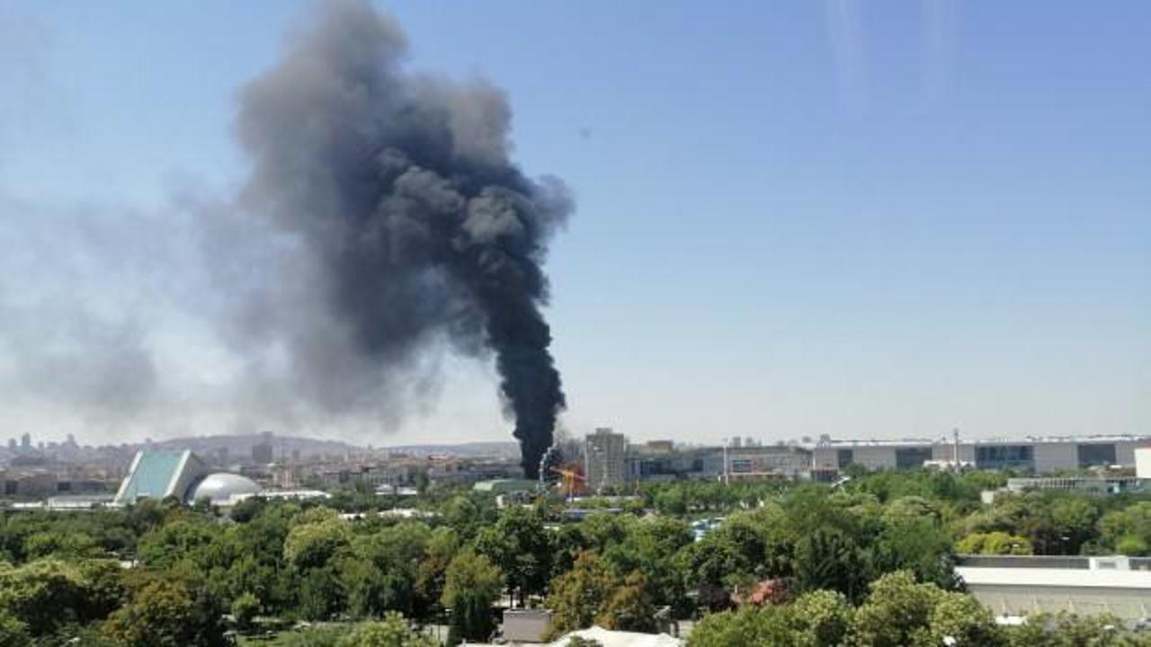 Son dakika haberi: Ankara Garı yanındaki inşaatta yangın