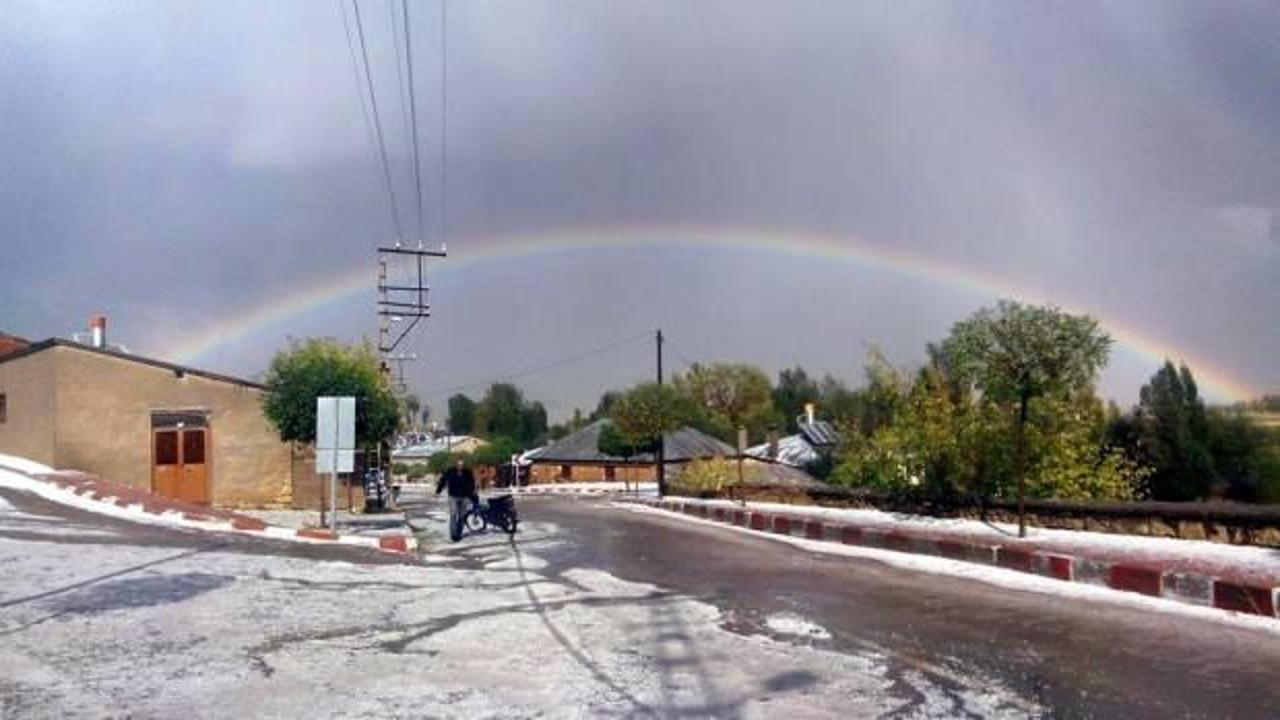 Bayburt&rsquo;a ağustos ayında dolu s&uuml;rprizi 