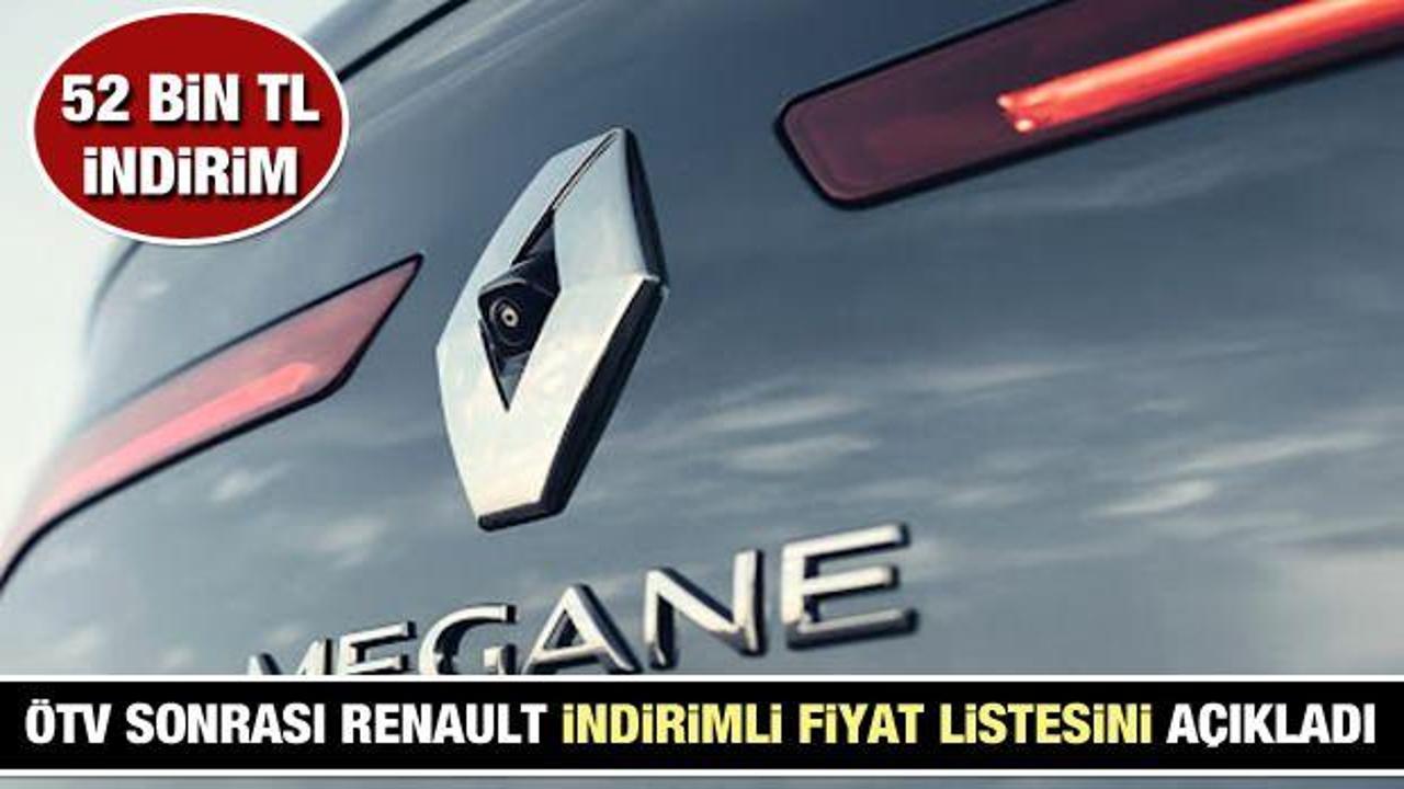 Renault'tan sıfır araca 52 bin TL indirim: Clio Taliant Megane ÖTV indirimli yeni 2021 fiyat listesi