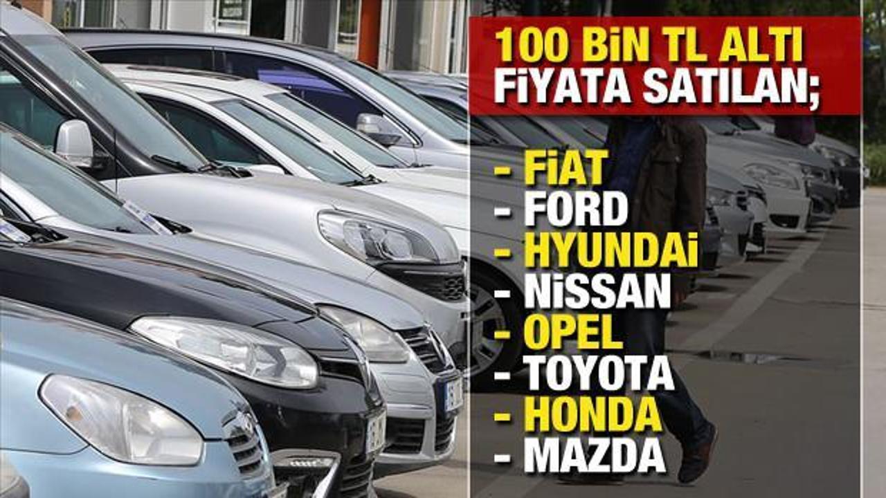 100 bin TL altı ikinci el araç modelleri: 2. El Nissan Honda Hyundai Toyota Fiat Opel Ford 