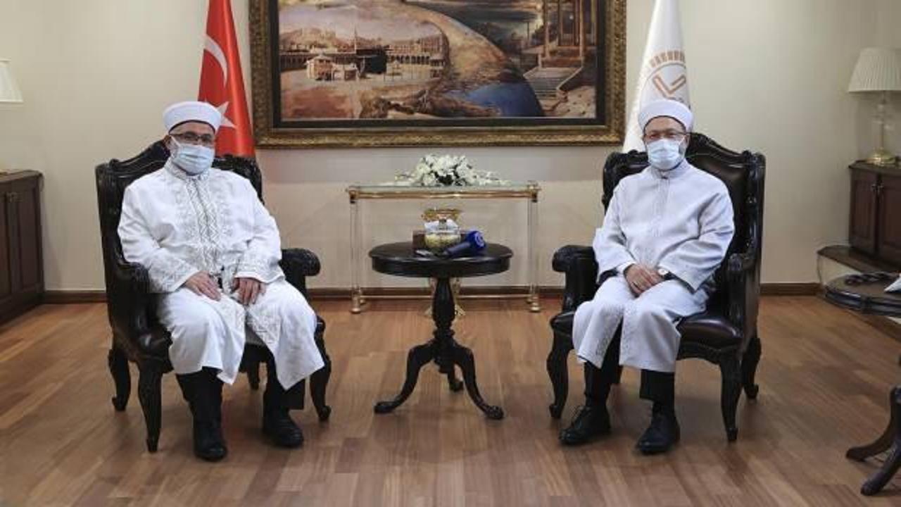 Ali Erbaş, KKTC Din İşleri Başkanı Ünsal’ı kabul etti 