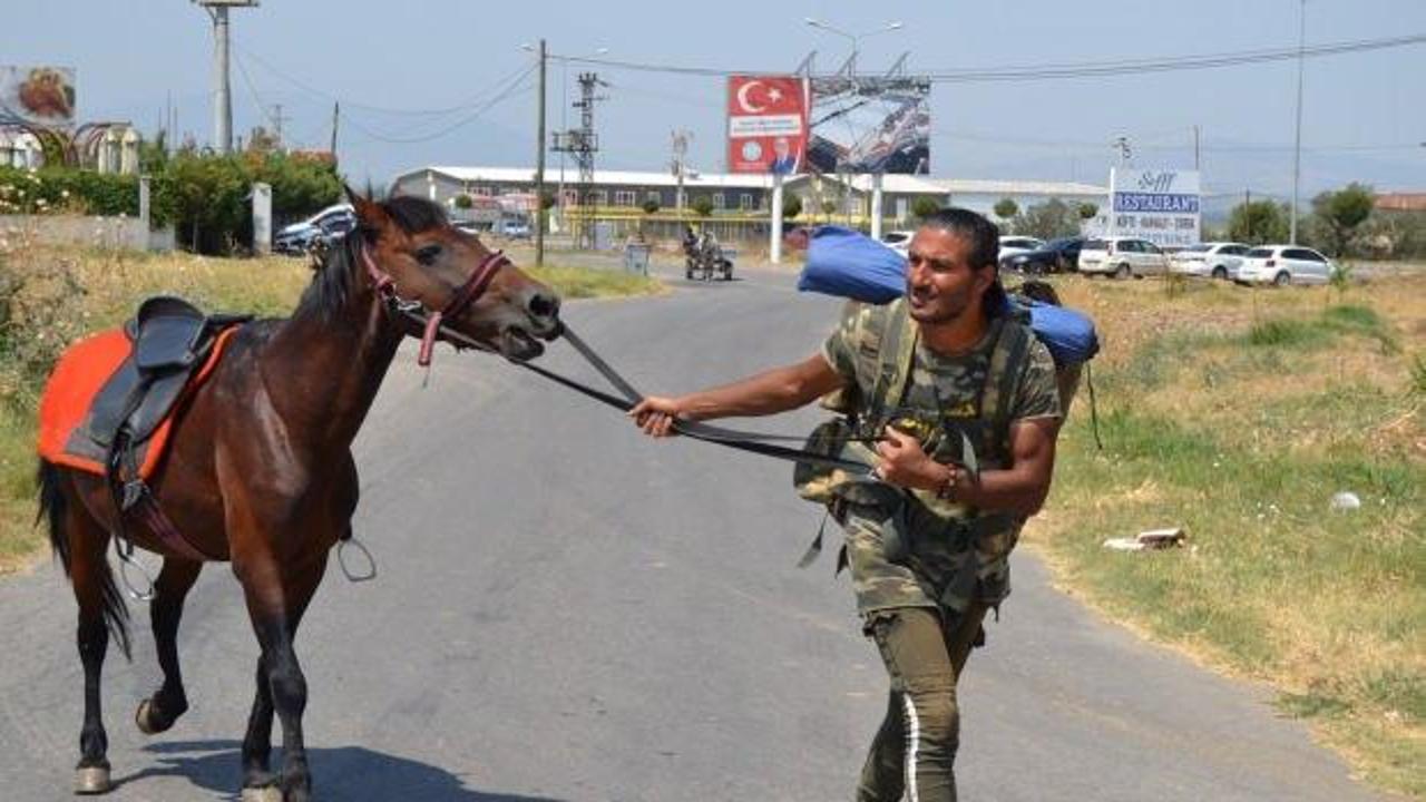 İzmir&rsquo;den Batman&rsquo;a saygı y&uuml;r&uuml;y&uuml;ş&uuml;! &lsquo;Kaşif&rsquo; adını verdiği atıyla kilometreleri aşacak