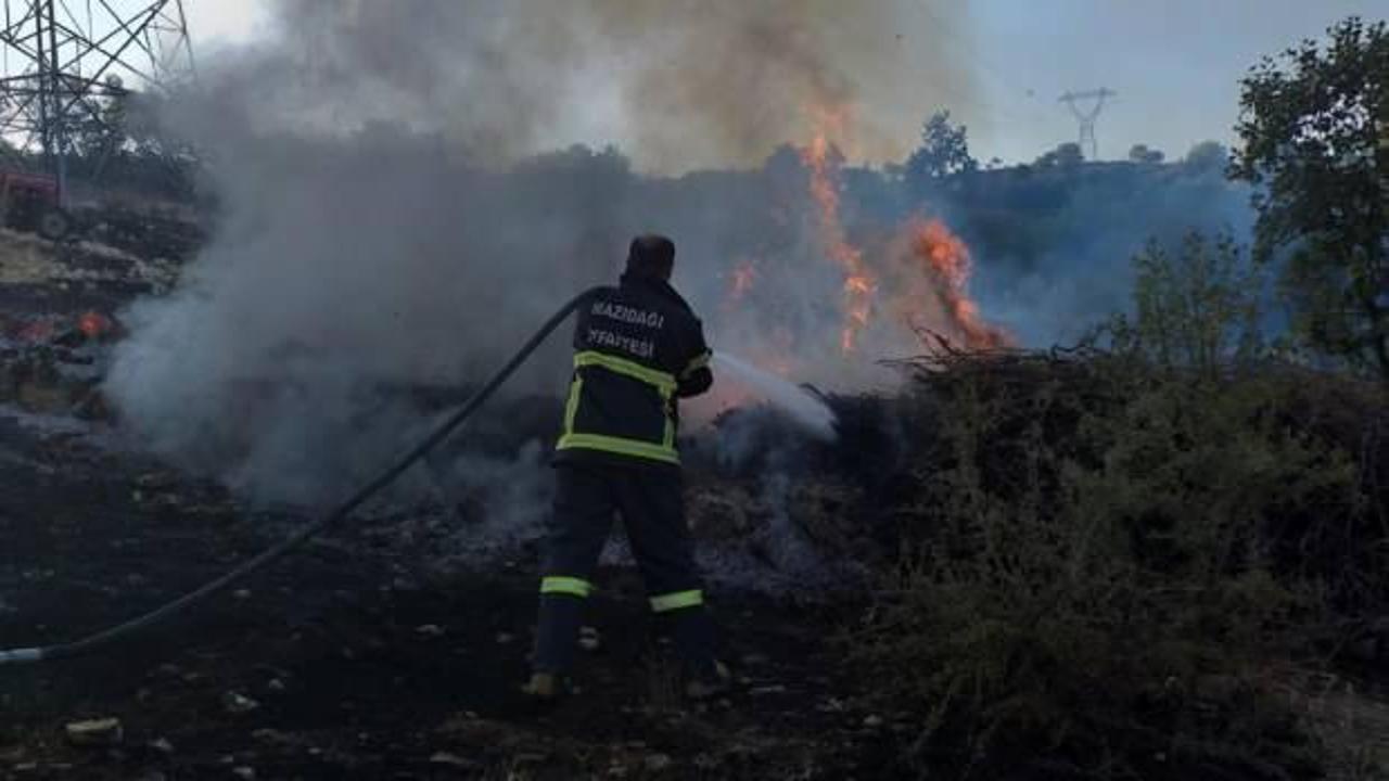 Mardin Mazıdağı'nda orman yangını 