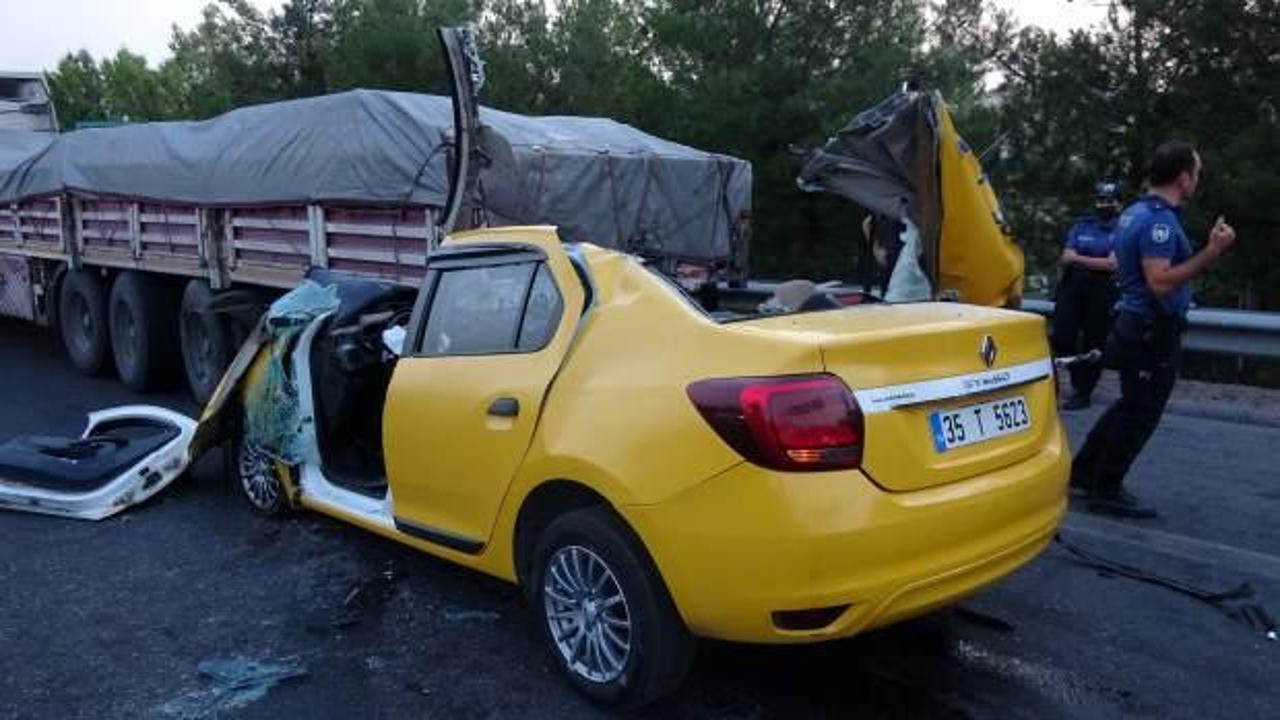 Taksi kağıt gibi parçalandı! Kazakistanlı kadın öldü, 2 kişi yaralandı