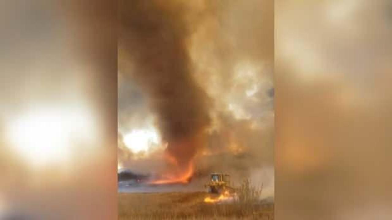 ABD’de ‘Alev Hortumu’ çıktı! O anlar kamerada